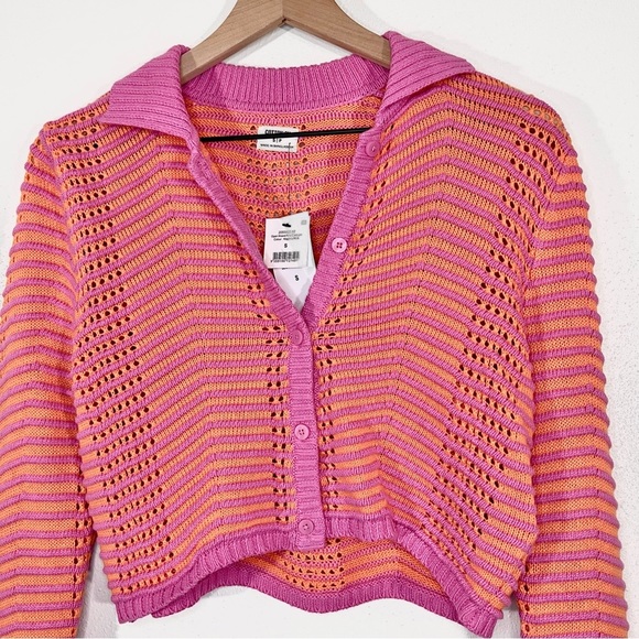NWT Cotton On Cropped Crochet Cardigan - Picture 3 of 5